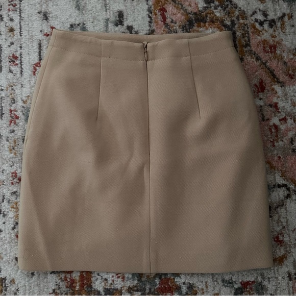 Preppy Tan Skirt with Buckle Accent - Picture 5 of 7